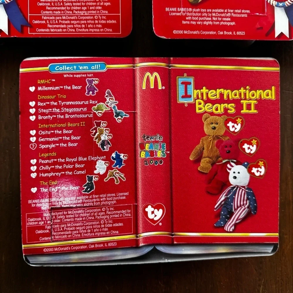 Mcdonalds TY Beanie Babies American Trio set Righty, Lefty & Libearty Sealed!